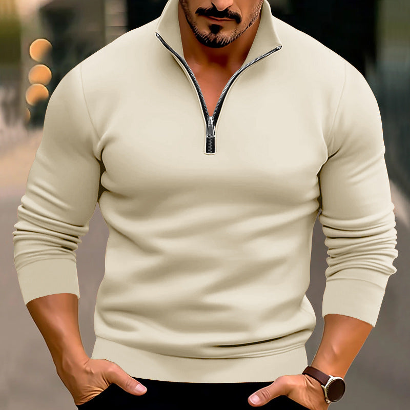 Men's sweatshirt with half zipper Lune London