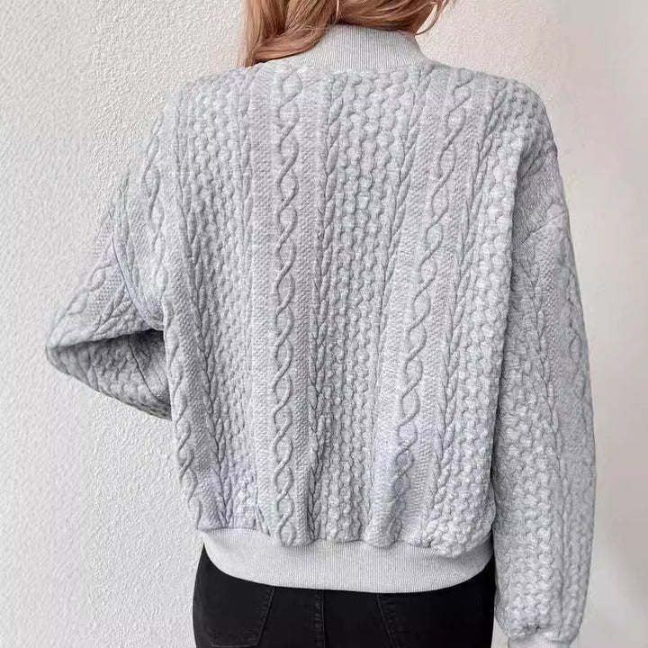 Lune London | Women’s Casual Cardigan with Textured Surface and Button Placket