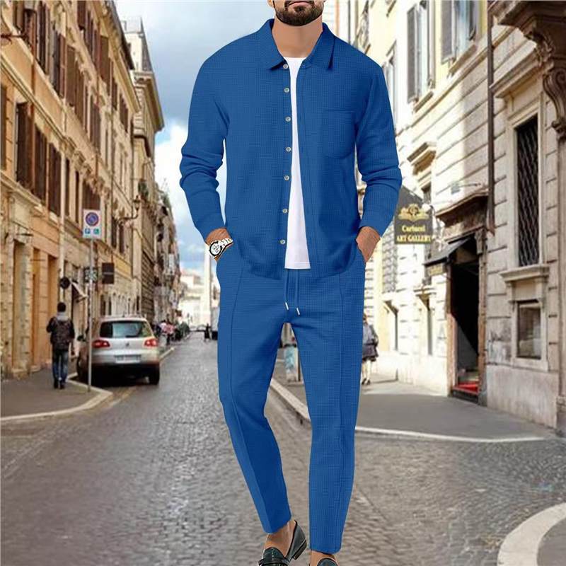Trendy leisure set for men with textured top and elastic waistband Lune London