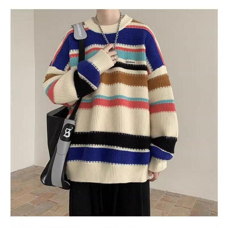 Lune London oversized striped design casual sweater for women