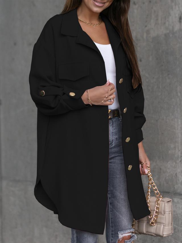Chemise Veste Surdimensionnée pour Femmes avec Poches Pratiques et Coupe Tendance Chic & Stil