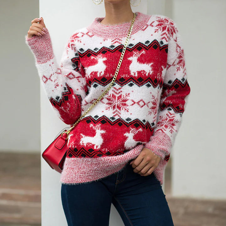 Ladies Comfortable Chic Christmas Sweater