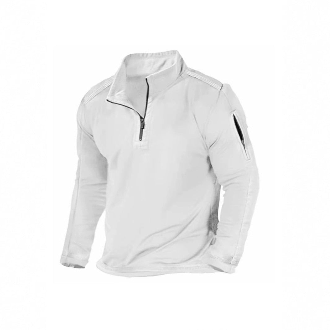 Functional sweater for men with half-zip and practical pockets Lune London