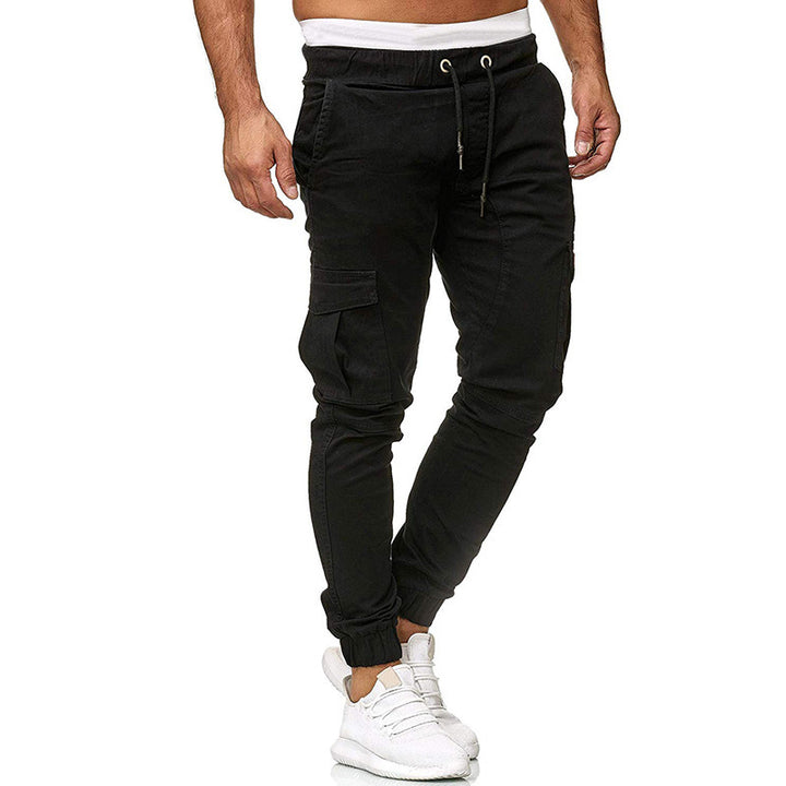 Men's cargo jogger pants with elastic waistband and practical side pockets Lune London