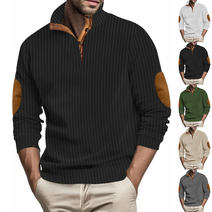 Men's stylish and comfortable sweater with leather details Lune London