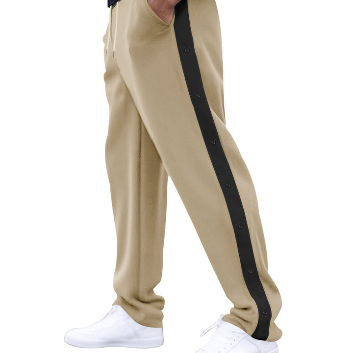 Sporty men's jogging pants with snap button details Lune London