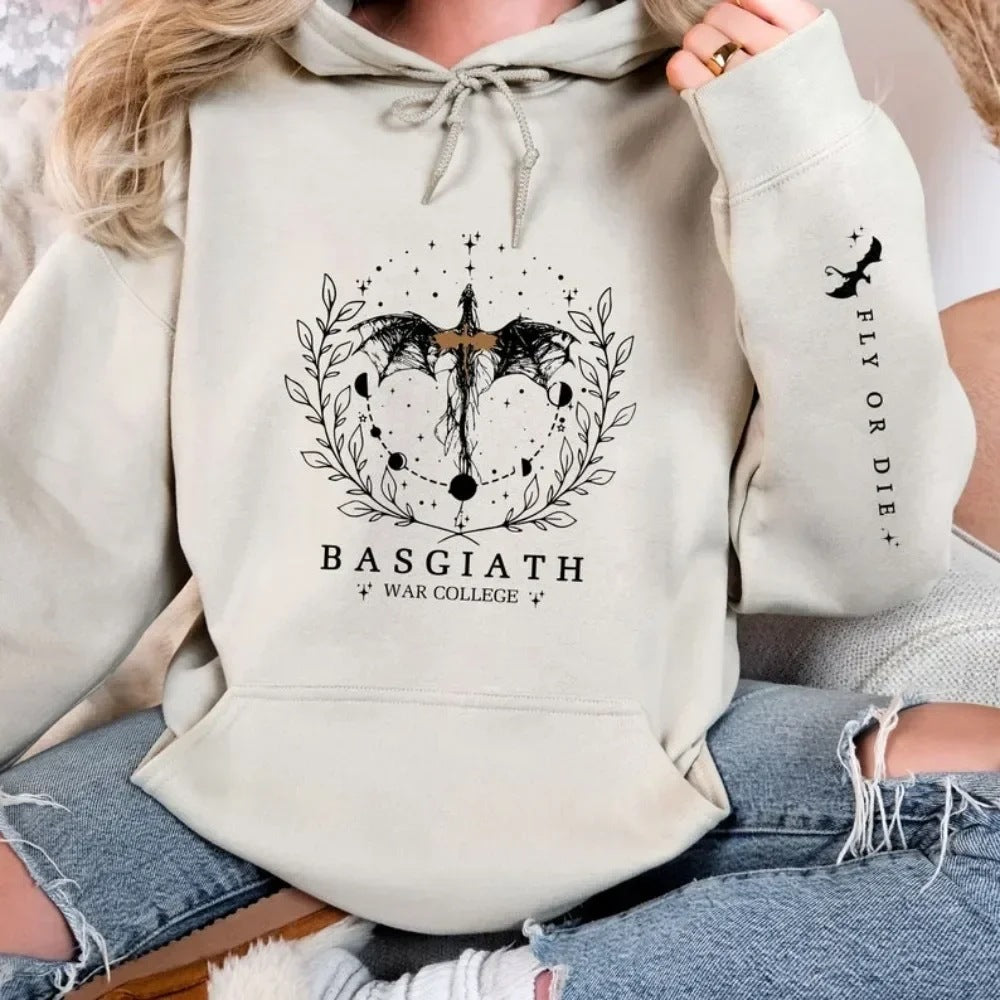 Women's hooded sweatshirt with impressive fantasy design Lune London