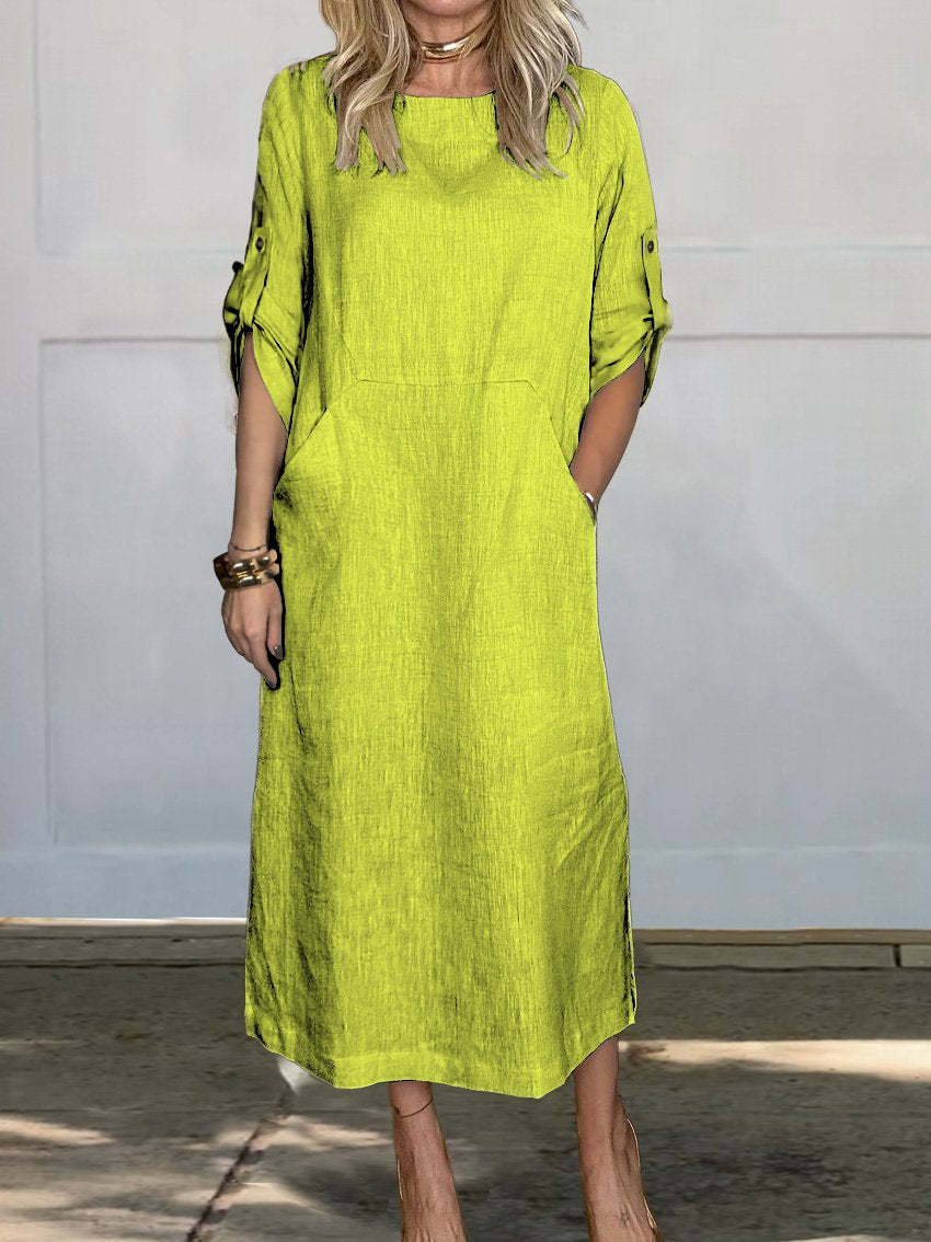 Lune London Women's Casual Maxi Dress with Pockets