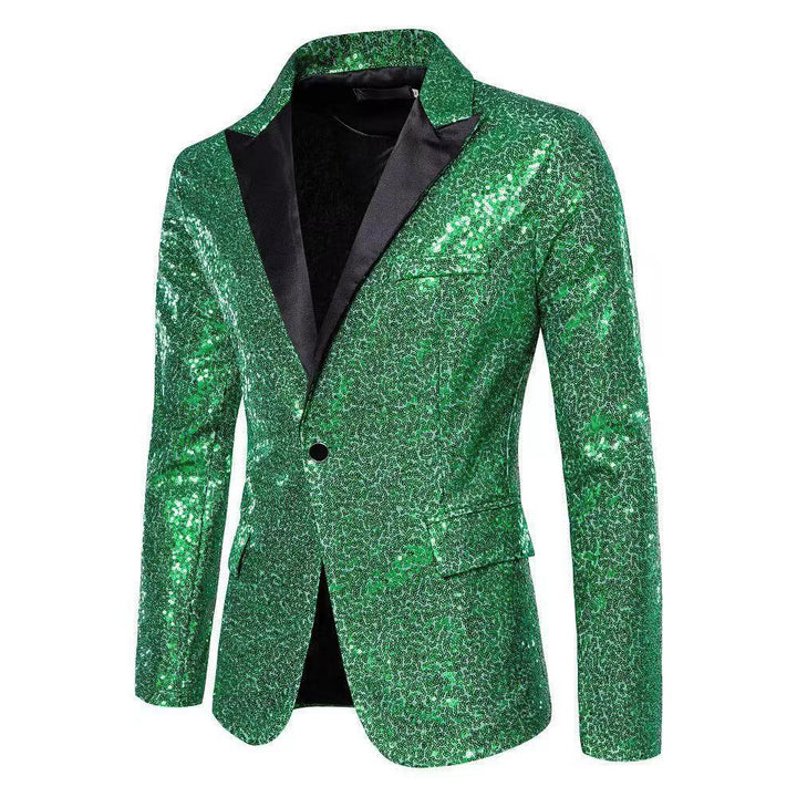 Elegant sequin blazer for men with refined decorative accents Lune London