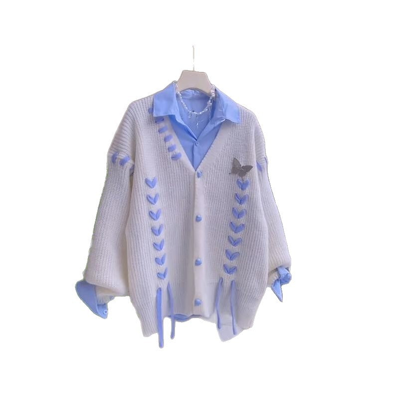 Femme Élégant Cardigan avec Motif de Câble Ludique Chic & Stil