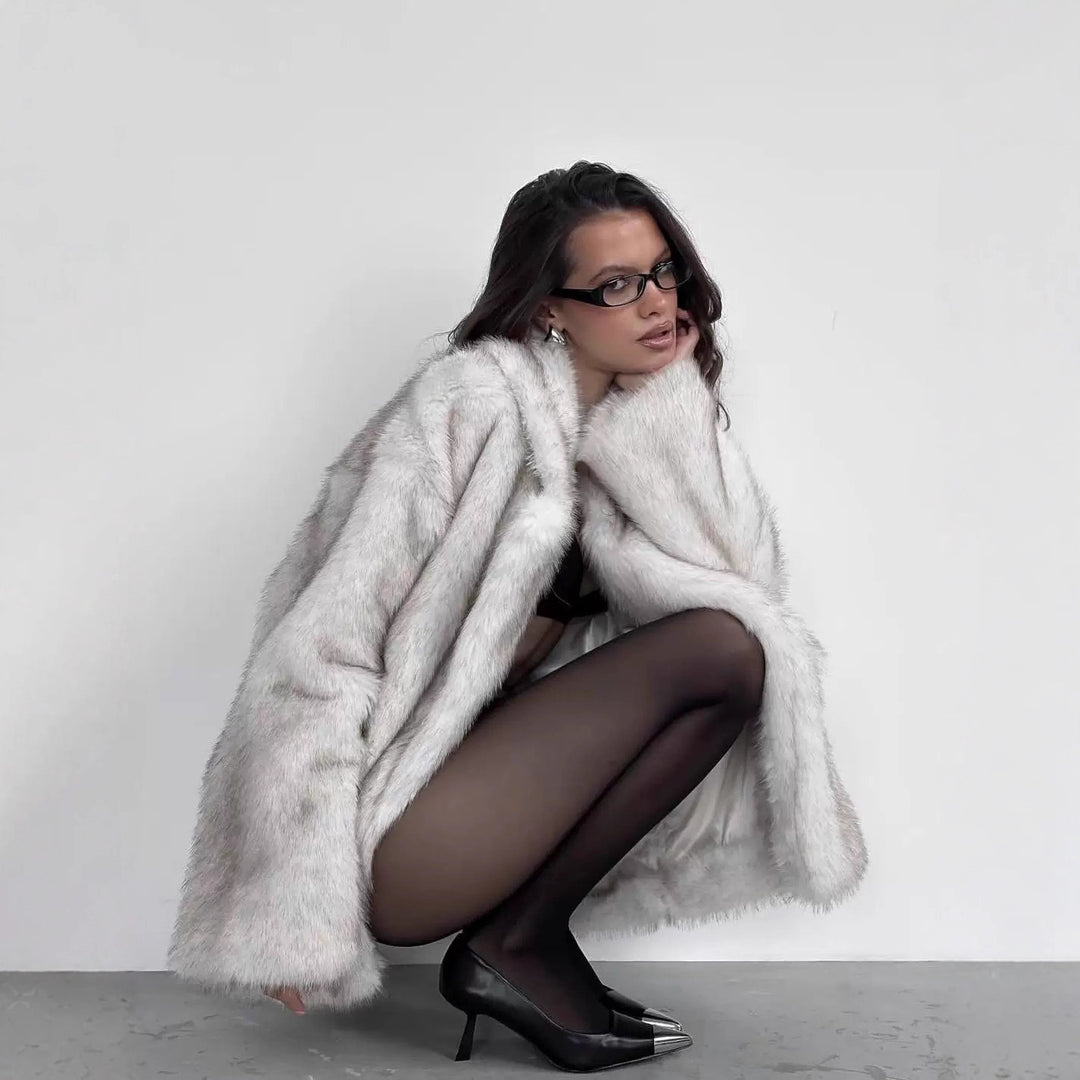 Oversized fur coat for women Lune London