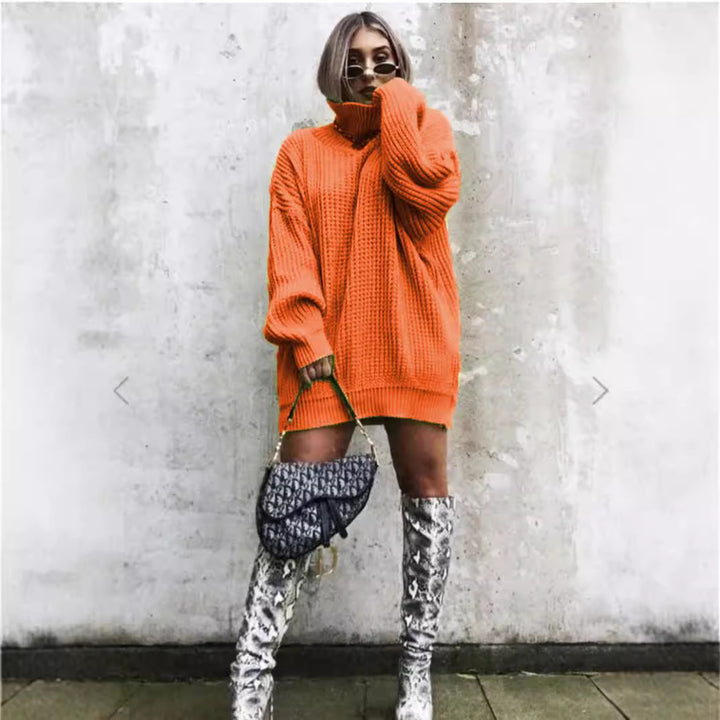 Oversized knit sweater for women with a modern textured pattern Lune London