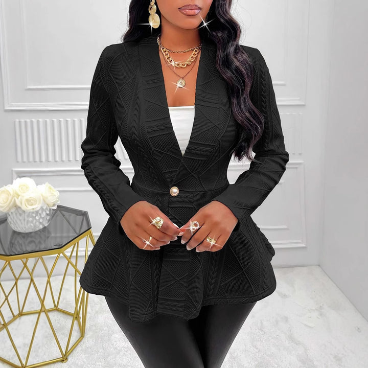 Fashionable women's blazer with textured design and tailored details Lune London