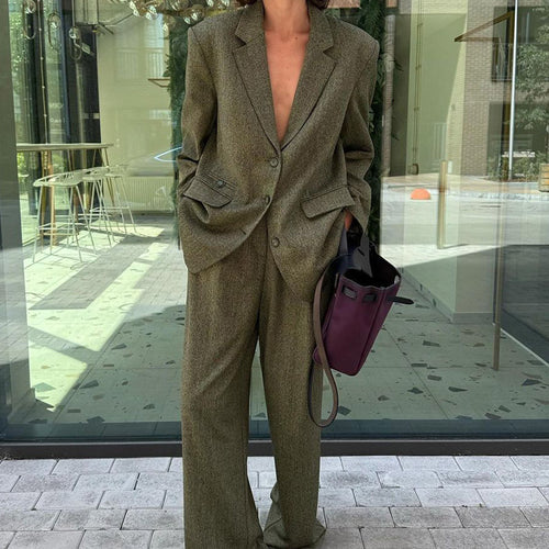 Women Elegant blazer jacket with fine texture and classic details Lune London