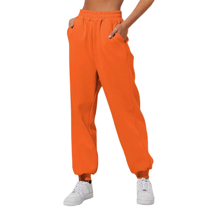 Casual women's jogger pants with elastic waistband and practical pockets Lune London