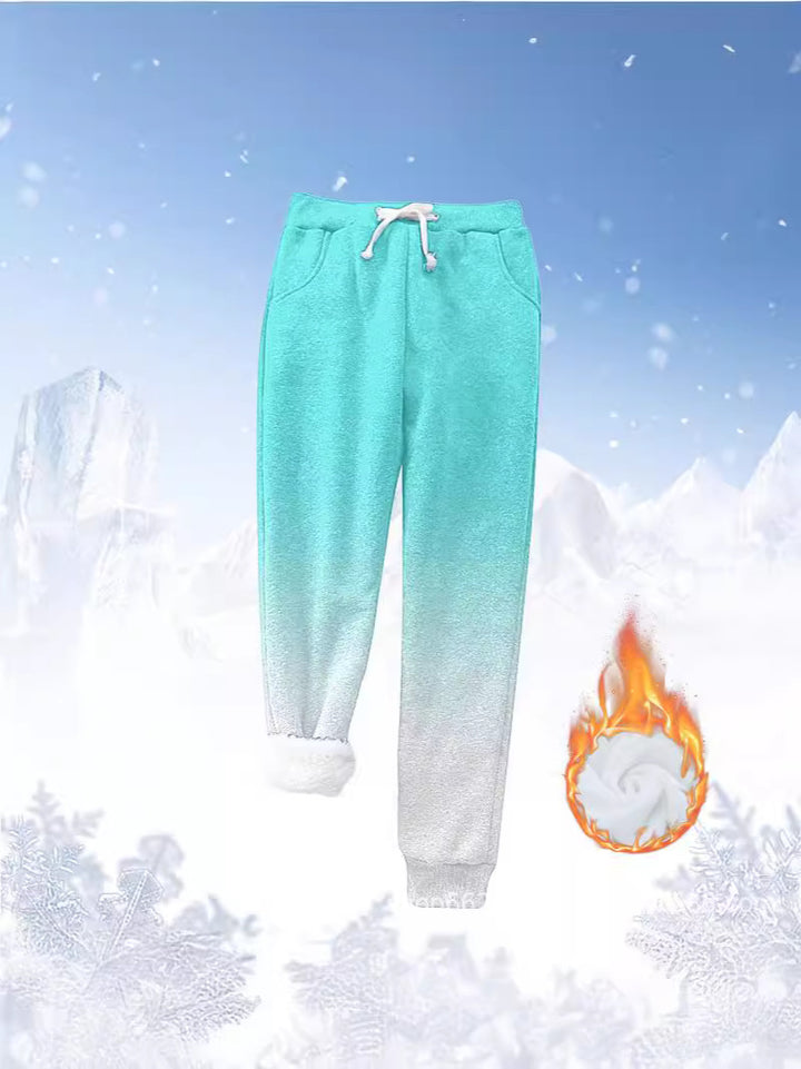 Fleece jogger pants for women with warm inner lining and elastic waistband Lune London