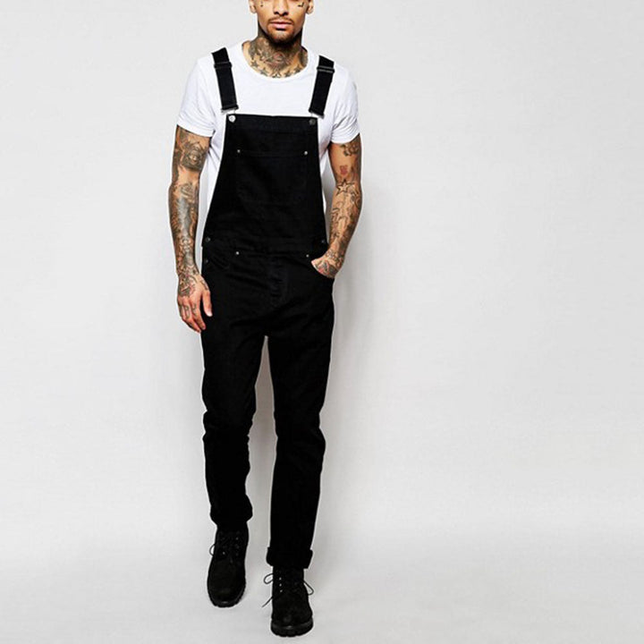 Men's Casual Denim Overalls with Adjustable Straps and Modern Fit Lune London