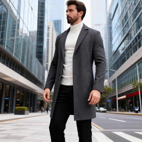 Elegant wool coat for men Lune London
