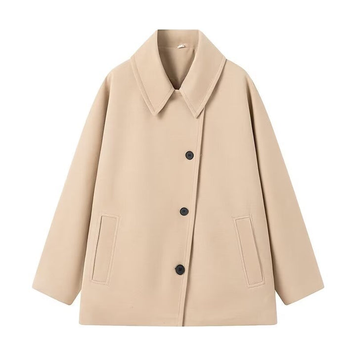 Casual transition jacket for ladies with oversized cut and practical pockets Lune London