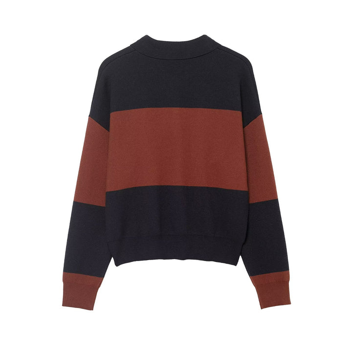 Pull polo décontracté pour femmes avec épaules tombantes Chic & Stil