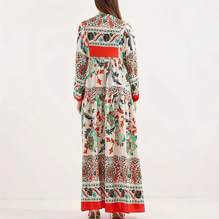 Maxi dress for women with floral pattern Lune London
