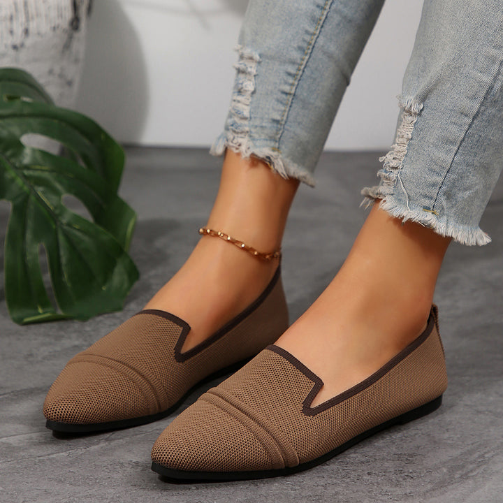 Women Slip-On Pointed Toe Ballerina Shoes Chic Lune London