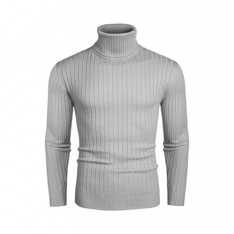 Elegant men's ribbed fine knit turtleneck sweater Lune London