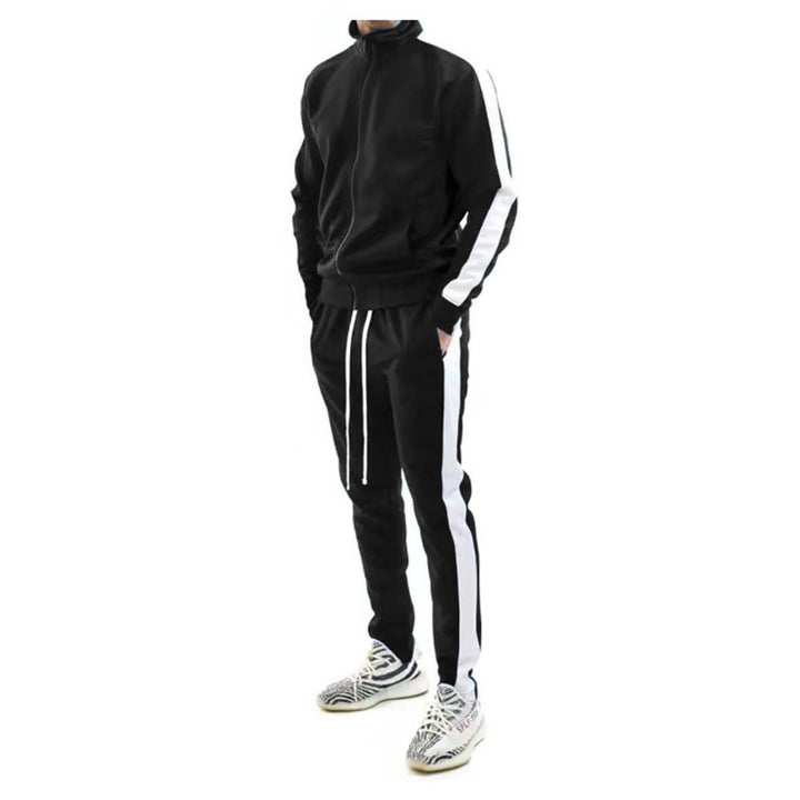 Men's sports set with full zip and contrasting stripes Lune London