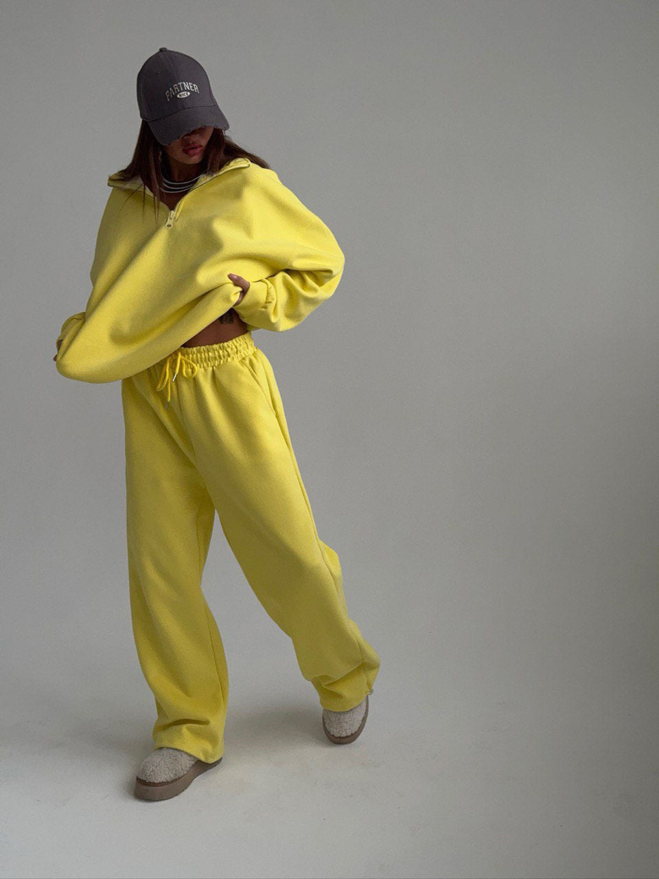 Sporty hoodie for ladies with high collar and loose fit Lune London