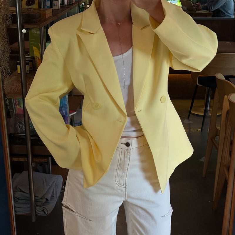Women's elegant oversized blazer with double-breasted buttons Lune London