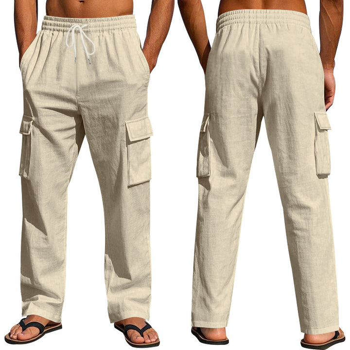 Casual cargo pants for men with elastic waistband and practical side pockets Lune London