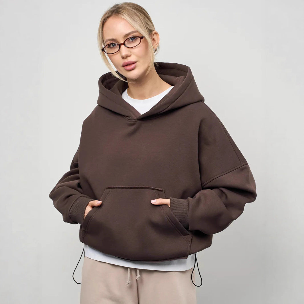Ladies oversized hoodie with kangaroo pocket and relaxed fit Lune London