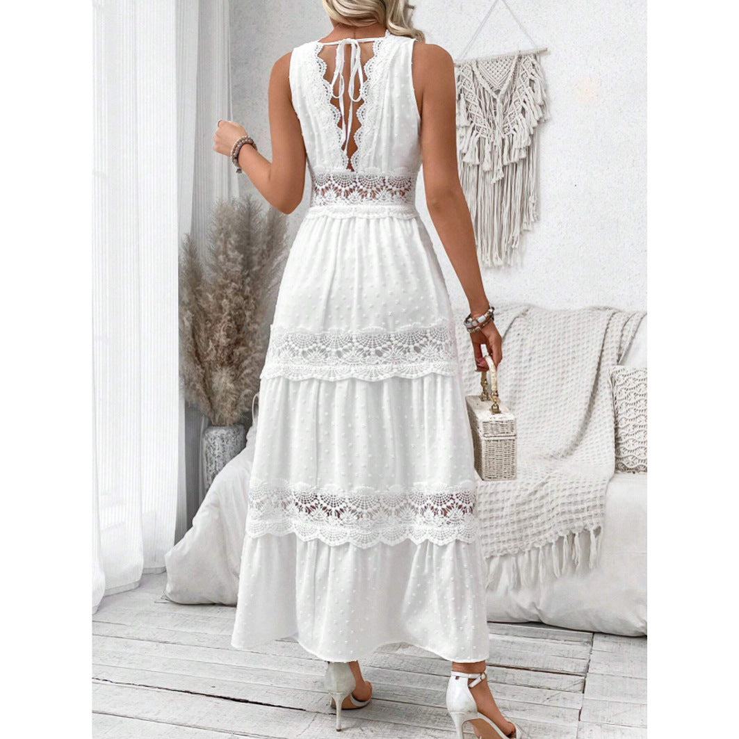 Airy maxi dresses for women with elegant lace accents Lune London