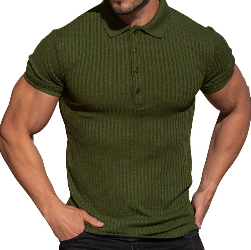 Men's short sleeve polo shirt in breathable structured fabric with stylish collar Lune London