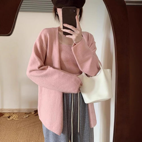 Cardigan ouvert pour femmes avec coupe décontractée et décolleté en V profond