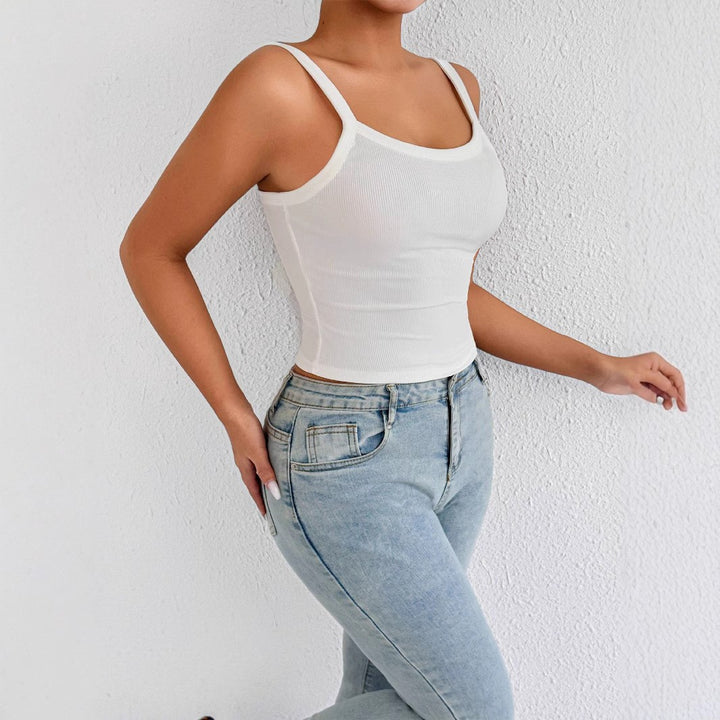 Women's ribbed tank top with a form-fitting cut Lune London