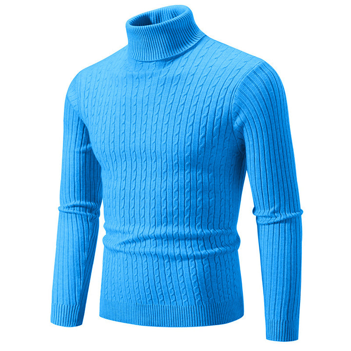 Elegant roll-neck sweater for men in fine knit Lune London