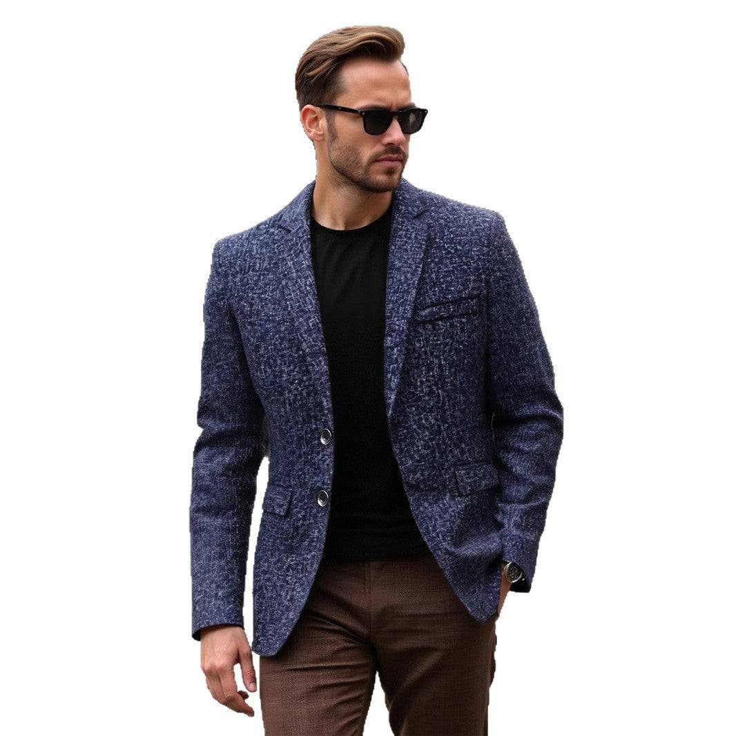 Men's Elegant Structured Blazer with Modern Fabric and Stylish Details Lune London