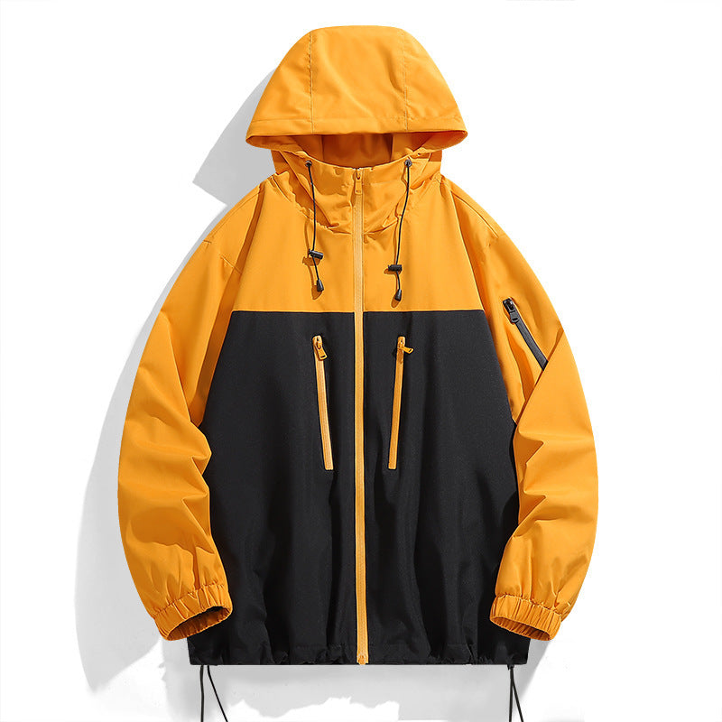 Multifunctional windbreaker jacket for women with adjustable hood and chic sporty design