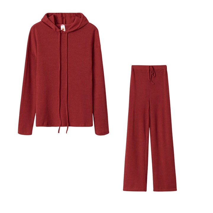 Women's Relax Suit with Hood and Wide Leg Chic & Stil