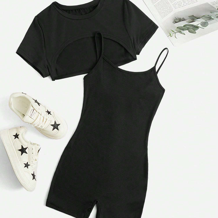 Chic & Stil women's short top and shorts set