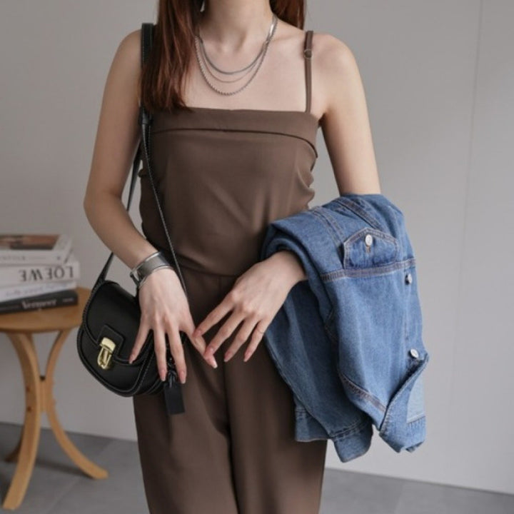 Ladies backless wide leg jumpsuit Lune London