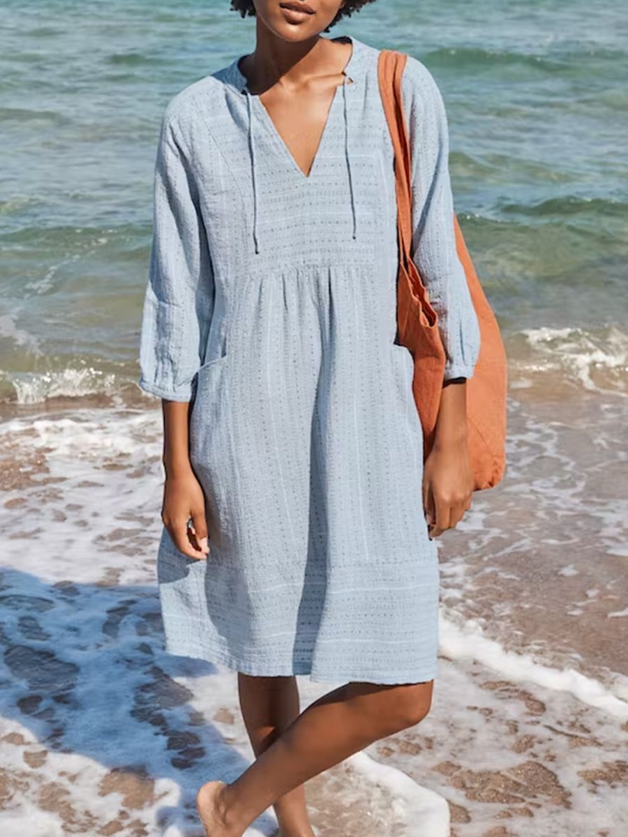 Casual summer dress for women with hood and pockets Lune London