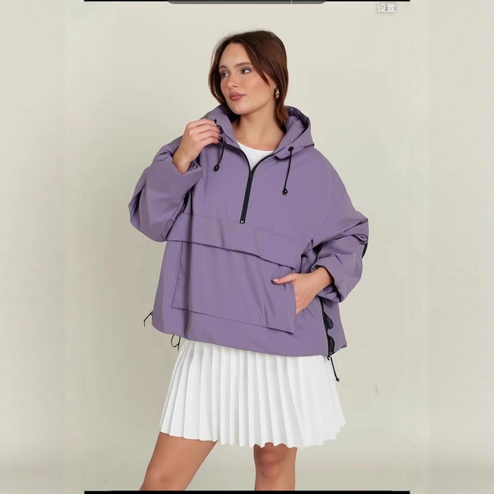 Lightweight anorak jacket for women with practical pockets Lune London
