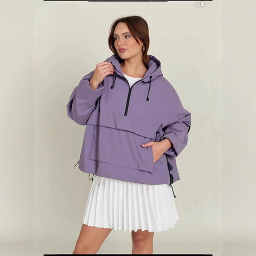 Lightweight anorak jacket for women with practical pockets Lune London