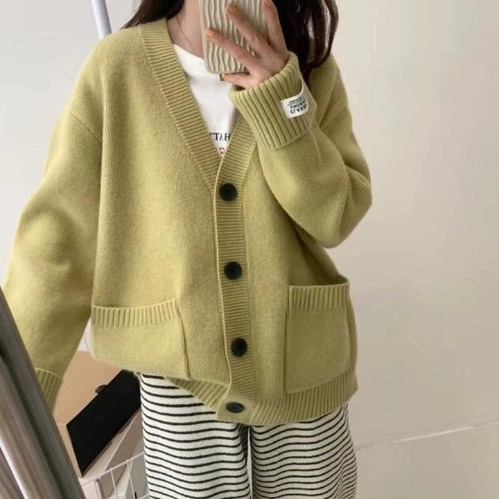 Cardigan Décontracté Surdimensionné pour Femmes avec Grandes Poches et Détails de Boutons Chic & Stil