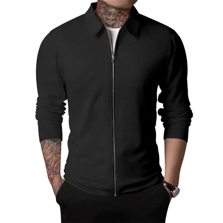 Chic and Style zipped sporty polo shirt for men
