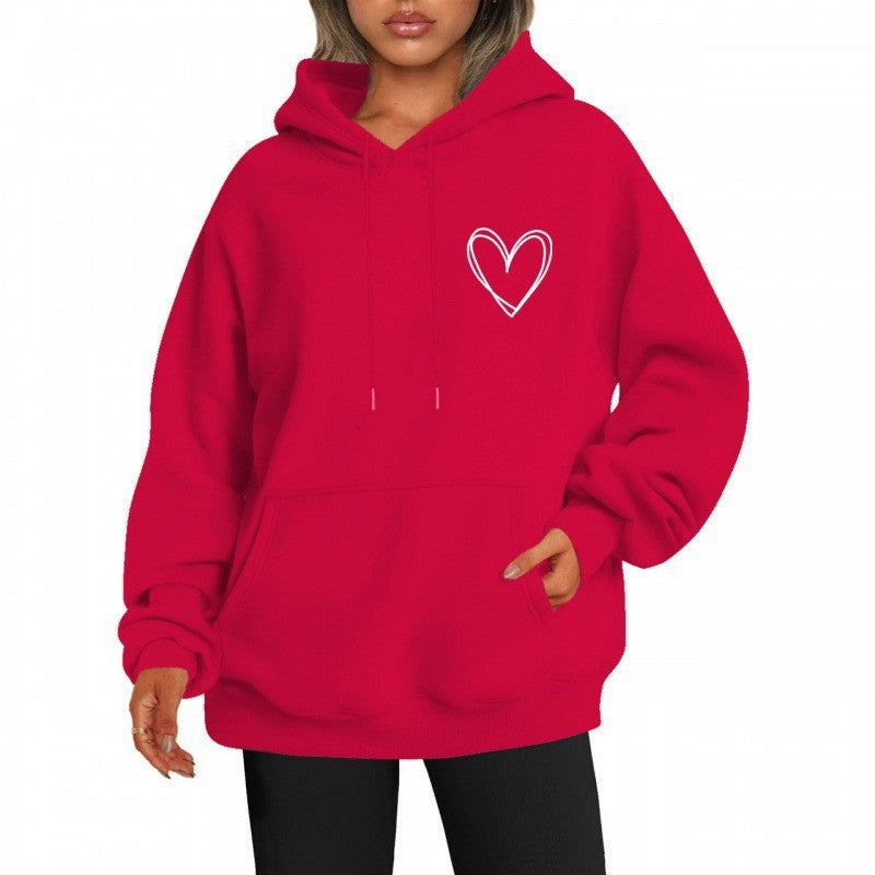 Women's hoodie with cool heart motif Chic & Stil