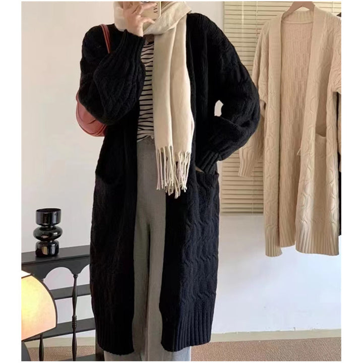 Gilet en tricot épais pour femmes avec poches et col en V Chic & Stil