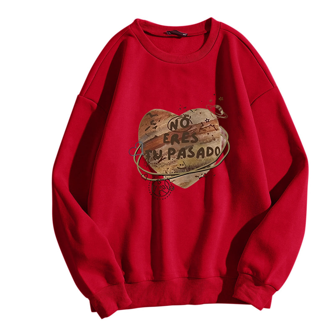 Women casual sweatshirt with creative heart design Chic & Stil